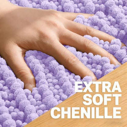 OLANLY Bathroom Runner Rugs 59x20, Thick Soft Absorbent Chenille Bath Rugs