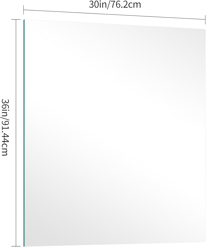 KOCUUY Frameless Bathroom Mirror, 30"x36" Frameless Mirror for Bathroom Sink, Unframed Mirrors for Wall Upgraded Shatterproof Design, Modern Decorative for Bedroom, Living Room, Entryway