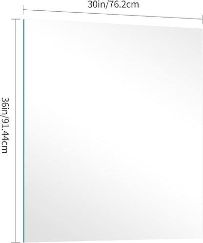 KOCUUY Frameless Bathroom Mirror, 30"x36" Frameless Mirror for Bathroom Sink, Unframed Mirrors for Wall Upgraded Shatterproof Design, Modern Decorative for Bedroom, Living Room, Entryway