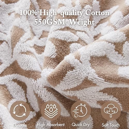 Madison Park Skyler Floral Decorative Bath Towel Set, 6 Piece, Taupe