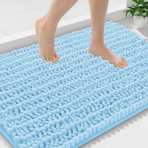 Smiry Bathroom Rugs 36X24, Extra Soft Rubber Backing Chenille Bath Mats