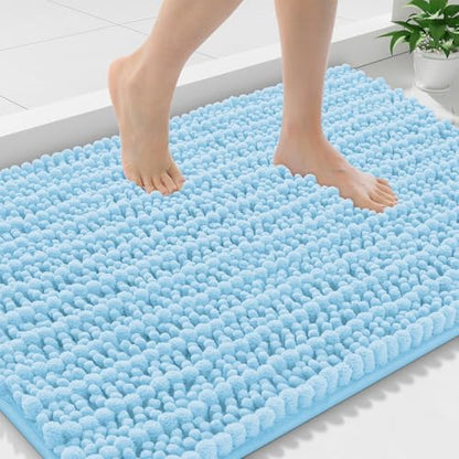 Smiry Bathroom Rugs 36X24, Extra Soft Rubber Backing Chenille Bath Mats