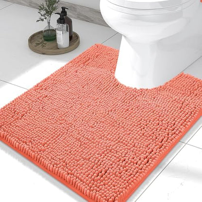 Smiry Toilet Rugs U-Shaped 24x20, Extra Soft Absorbent Contoured Bath Mat