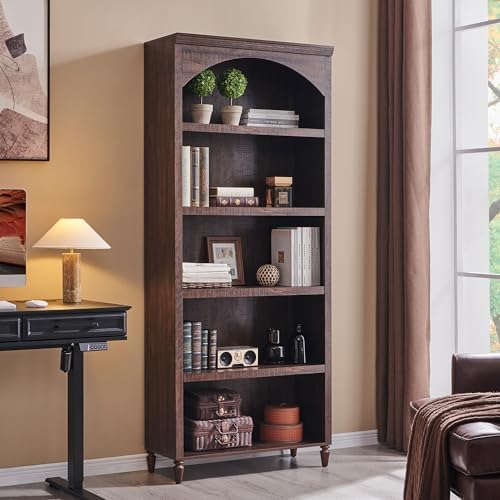 IFBUY 76" Arched Bathroom Storage Cabinet, Large Arched Cabinet, Brown