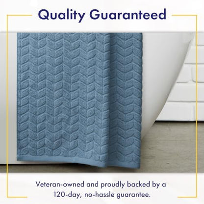 Alusa Home Ultra Soft & Stylish 700 GSM Luxury Bath Sheets | Pack of 2 | Extra Large 35x70 Inches | 100% Zero-Twist, Long-Staple Cotton | Remarkably Absorbent (Chambray)