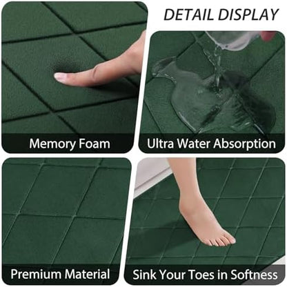 Bathroom Accessory Set - 25PC Bathroom Sets with Shower Curtain and Rugs, Green Bathroom Set, Bathroom Accessories Set, Shower Curtain Sets with Rugs, Bathroom Trash Can & Soap Dispenser