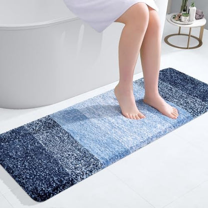 OLANLY Bathroom Runner Rug 47x17, Extra Soft Absorbent Microfiber Bath Rugs