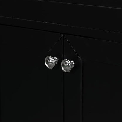 36 Inch Bathroom Vanities with Undermount Ceramic Sink, Storage Cabinet with Soft Closing Doors and Three Drawers, Solid Wood Frame, Black