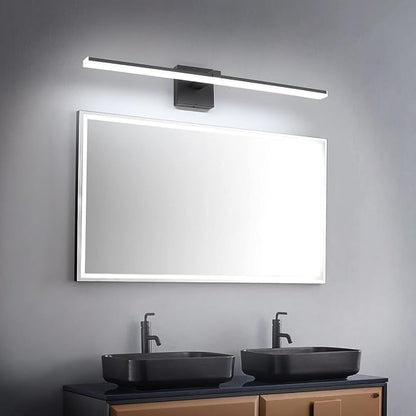 Modern LED Dimmable Vanity Light 40 inch Matte Black Bathroom Wall Lighting Fixtures