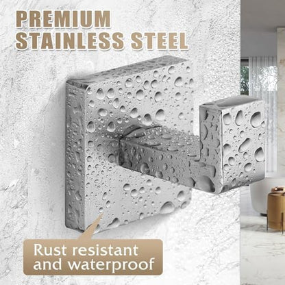 Towel Hooks for Bathrooms, Heavy Duty Stainless Steel Bathroom Hooks