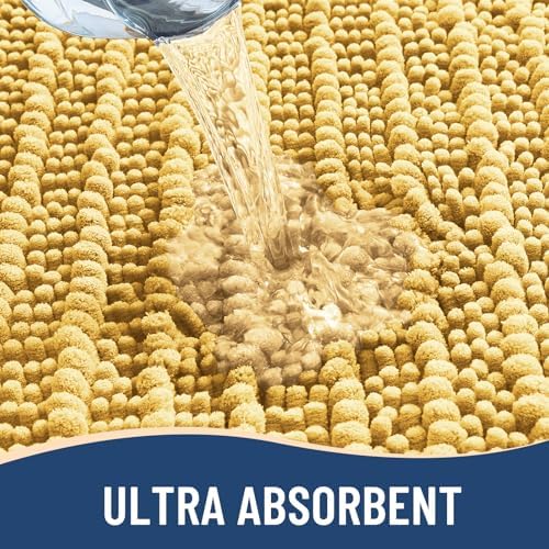 Arotive Bathroom Rugs Mat 47x32, Soft Absorbent Chenille Shaggy Bath Mat
