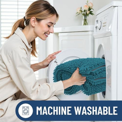 Smiry Bathroom Rugs 36X24, Luxury Chenille Extra Soft Absorbent Bath Mat