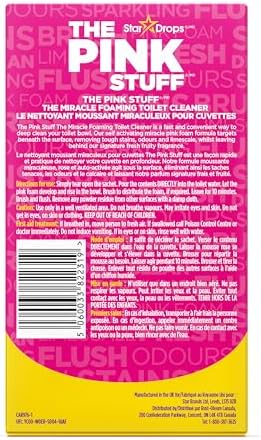 Stardrops The Pink Stuff Miracle Foaming Toilet Powder, 7 Oz
