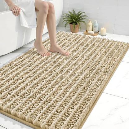 Arotive Bathroom Rugs Mat 40x32, Soft Absorbent Chenille Shaggy Bath Mat