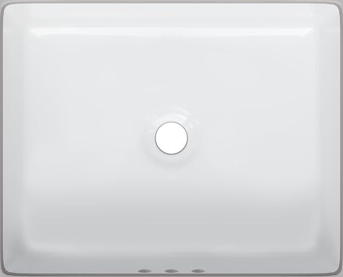 Miseno MNO1713RU 20" X 16" Rectangular Undermount Bathroom Sink with Rear Overflow - Bright White