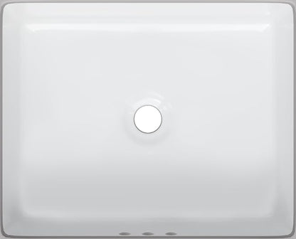 Miseno MNO1713RU 20" X 16" Rectangular Undermount Bathroom Sink with Rear Overflow - Bright White