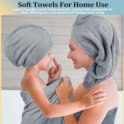 Mixweer 20 Pcs Bath Towel and Washcloths Set for Bathroom, Light Gray