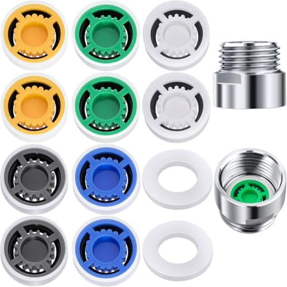 Isslly10Pcs Shower Flow Restrictor, 6Color Water Flow Reducer Control Value