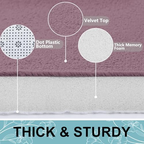 Smiry Memory Foam Bath Mat 30x20, Extra Soft and Absorbent Bathroom Rugs