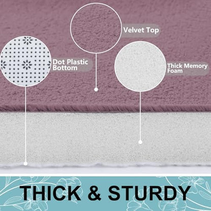 Smiry Memory Foam Bath Mat 30x20, Extra Soft and Absorbent Bathroom Rugs