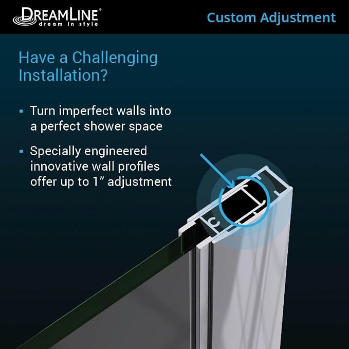 DreamLine Unidoor 32-33 inch W x 72 inch H Frameless Hinged Shower Door in Brushed Nickel