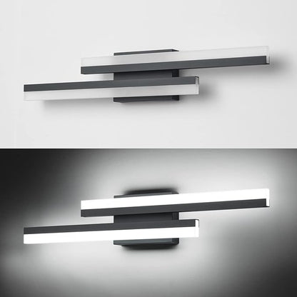 PRESDE 24 Inch LED Vanity Light Bar, Modern Black Bathroom Lighting Fixture Over Mirror