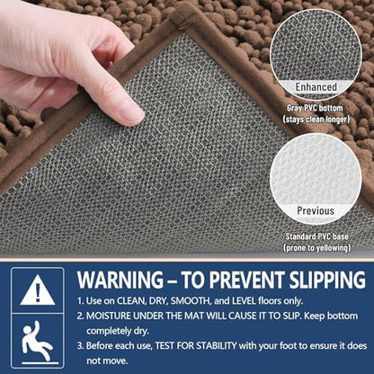 Arotive Bathroom Rugs Mat 30x20, Soft Absorbent Chenille Shaggy Bath Mat