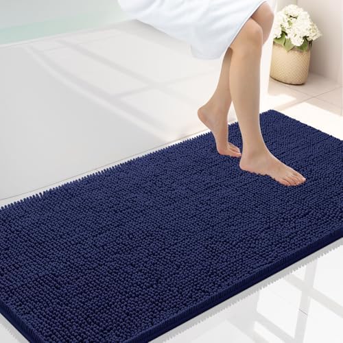 Smiry Bathroom Rugs 40X24, Luxury Chenille Extra Soft Absorbent Bath Mat