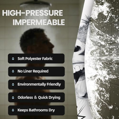 Small Stall Shower Curtain Rv Funny Donkey Cute, 48 x 72 Inchs