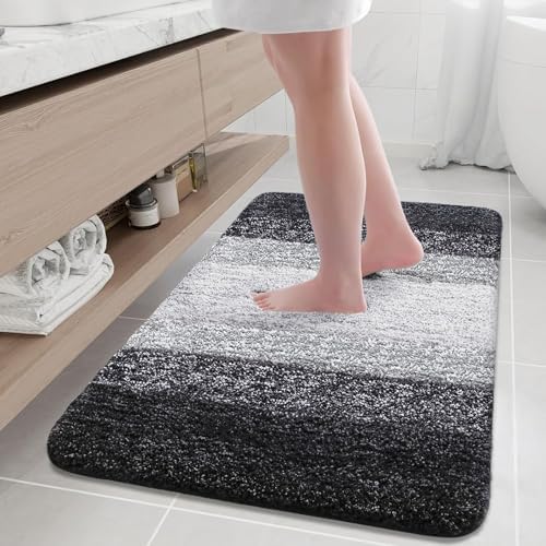 Arotive Microfiber Bathroom Rugs, Shaggy Soft Absorbent Bath Rug, 36x24