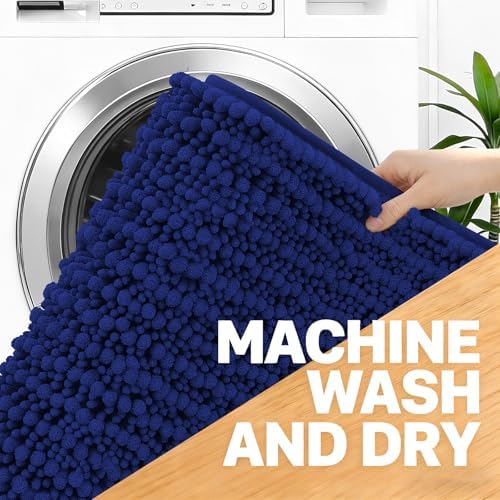 OLANLY Bathroom Rugs 36x24, Thick Soft Absorbent Chenille Bath Rugs