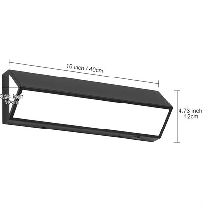 LED Modern Bathroom Vanity Light Fixtures (16-Inch, 5CCT, Dimmable), Modern Acrylic Bathroom Wall Lighting Fixtures Over Mirror, Matte Black