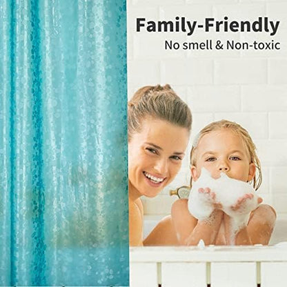 Bostofy Waterproof and Plastic Shower Curtain Liner 8G EVA Thick Shower Curtain 72" Width x 78" Lenght,Fits Any Bathroom,Durable and Easy to Clean