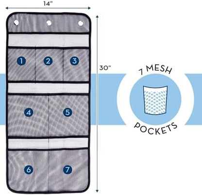 S&T INC. Shower Organizer and Caddy, 2 Pack, 14" x 30", Black