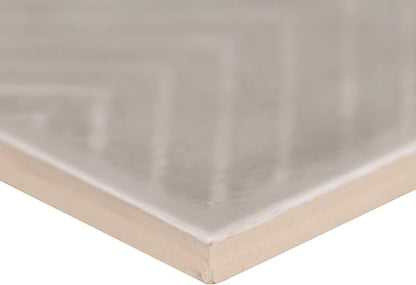 MSI Urbano Warm Concrete 3D Mix 4 Inch x 12 Inch Glossy Ceramic Subway Wall Tile for Bathroom, Kitchen Backsplash, Accent Wall, and Shower