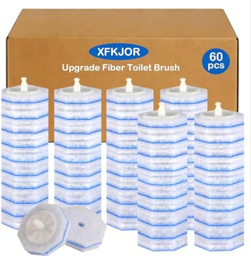 60 Count Toilet Bowl Brush Refills for Clorox, 5X Cleaning Power