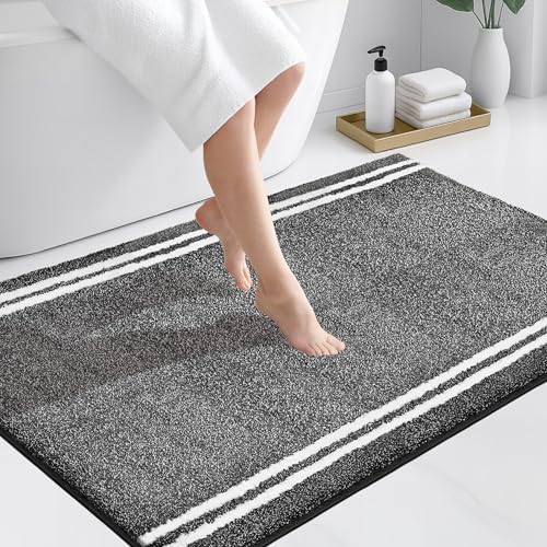 PURRUGS Bathroom Rug, Bath Mat, 30" x 46", Charcoal