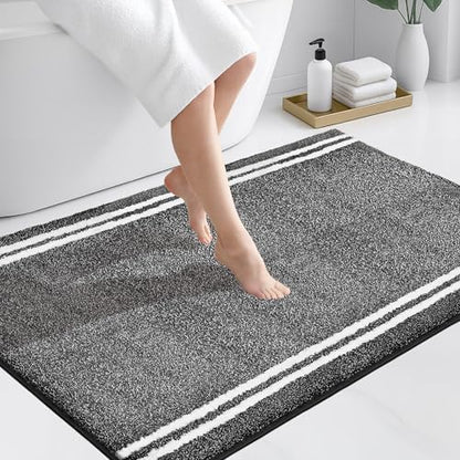 PURRUGS Bathroom Rug, Bath Mat, 30" x 46", Charcoal