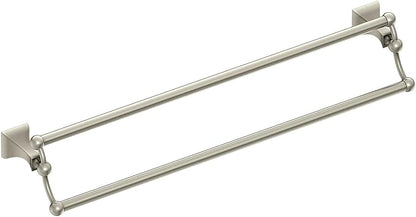 Moen DN8322BN Retreat 24-Inch Wall Mount Bathroom Double Towel Bar, Brushed Nickel