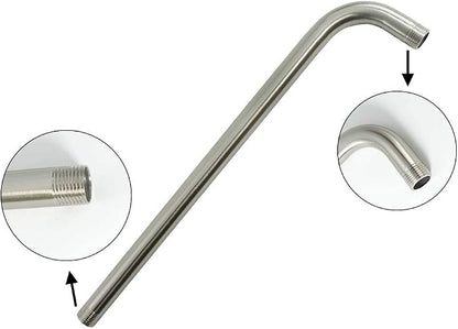 NearMoon Square Rain Shower Head With Extension Arm, Large Stainless Steel Rainfall Shower-Waterfall Full Body Coverage (8 Inch, Nickel)