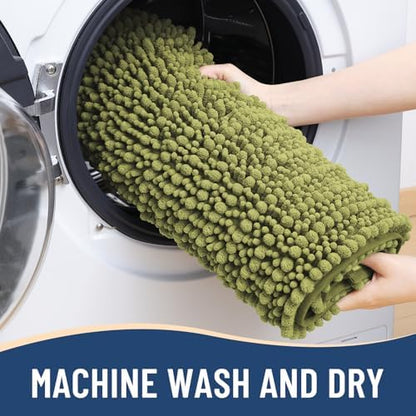 Arotive Bathroom Rugs Mat 47x24, Soft Absorbent Chenille Shaggy Bath Mat
