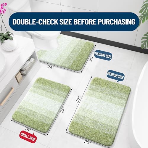 OLANLY Bathroom Runner Rug 45x27, Extra Soft Absorbent Microfiber Bath Rugs