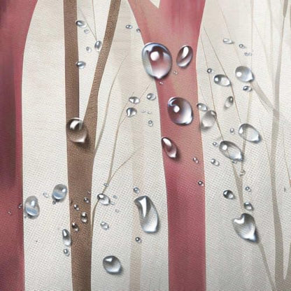Birch Forest Abstract Shower Curtain Farmhouse Bathroom Decor 47X64 Inch
