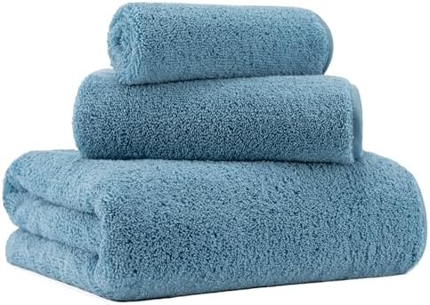 MICROFI New Microfiber Bath Towel Set, 3 Piece, Oversize, Quick Dry, Lint Free, Includes Body, Hand and Face Towels