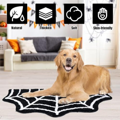 Meetory 2 Pcs 31×20" Spider Web Bath Mat, 31×20"