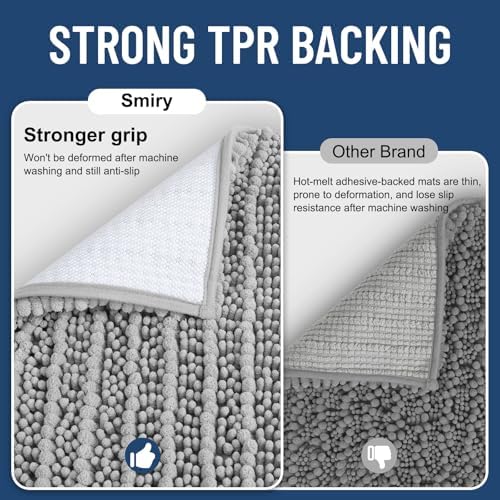 Smiry Bathroom Rugs Round 30X30, Extra Soft Rubber Backing Bath Mats