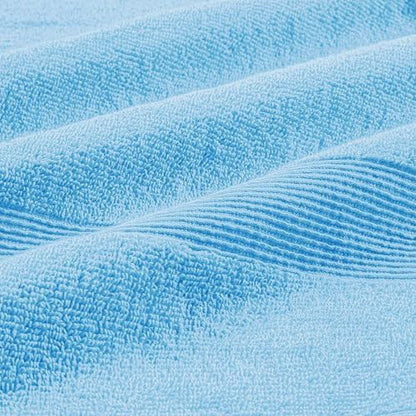 Belizzi Home 8 Piece Towel Set 100% Ring Spun Cotton, 2 Bath Towels 27x54, 2 Hand Towels 16x28 and 4 Washcloths 13x13 - Ultra Soft Highly Absorbent Machine Washable Hotel Spa Quality - Light Blue