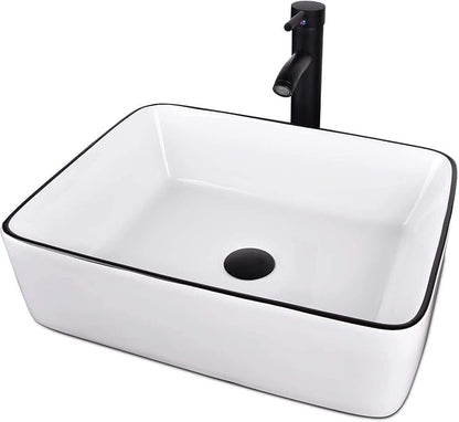 YOURLITE Cabinet Vanity, 24' White Ceramic Sink, Wall-Mounted, Floating Bathroom Cabinet with Mirror, Shelves & Faucet, 23.6x18.9x17(LxWxH)in