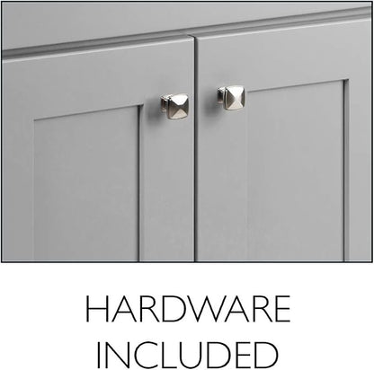 Design House Brookings Bathroom Vanity, 30", Gray | Adjustable Hinges, Freestanding, Contemporary/Modern, Wood, Bath, 587089