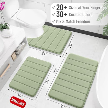 OLANLY Memory Foam Long Bathroom Rugs Runner 59x24, Super Soft Absorbent